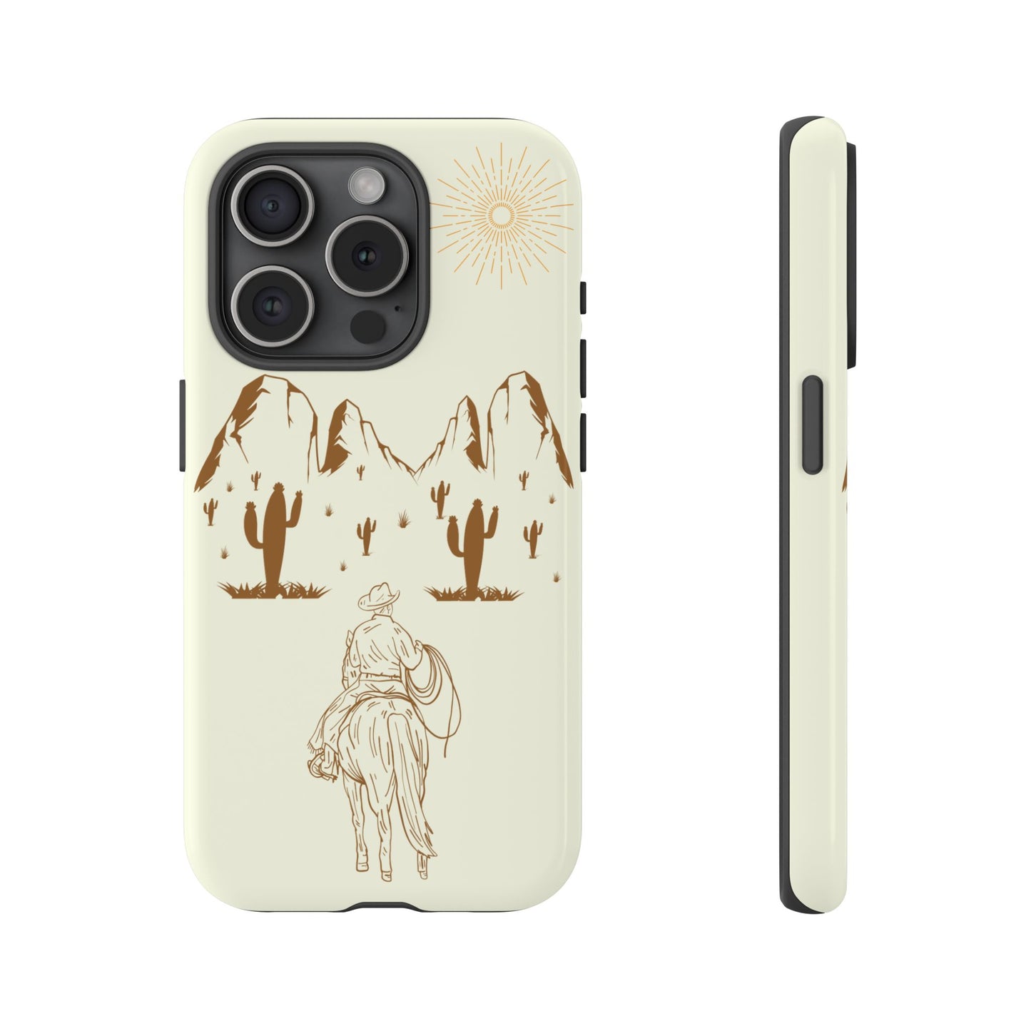 iPHONE Cowboy Riding into the Sunset Tough Phone Case