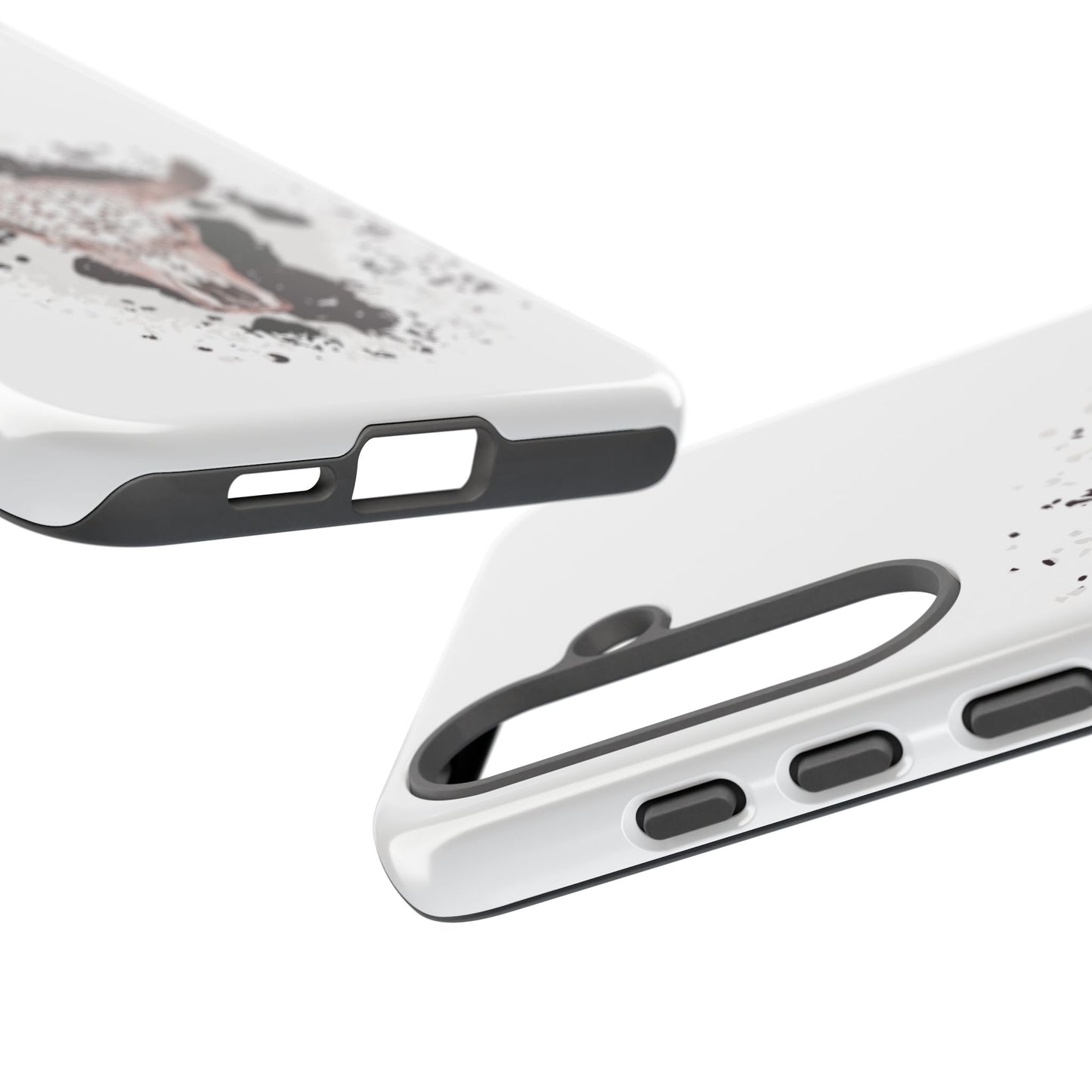 SAMSUNG Bull Skull with Cow Print Tough Phone Case l Gift for Him, Western Style