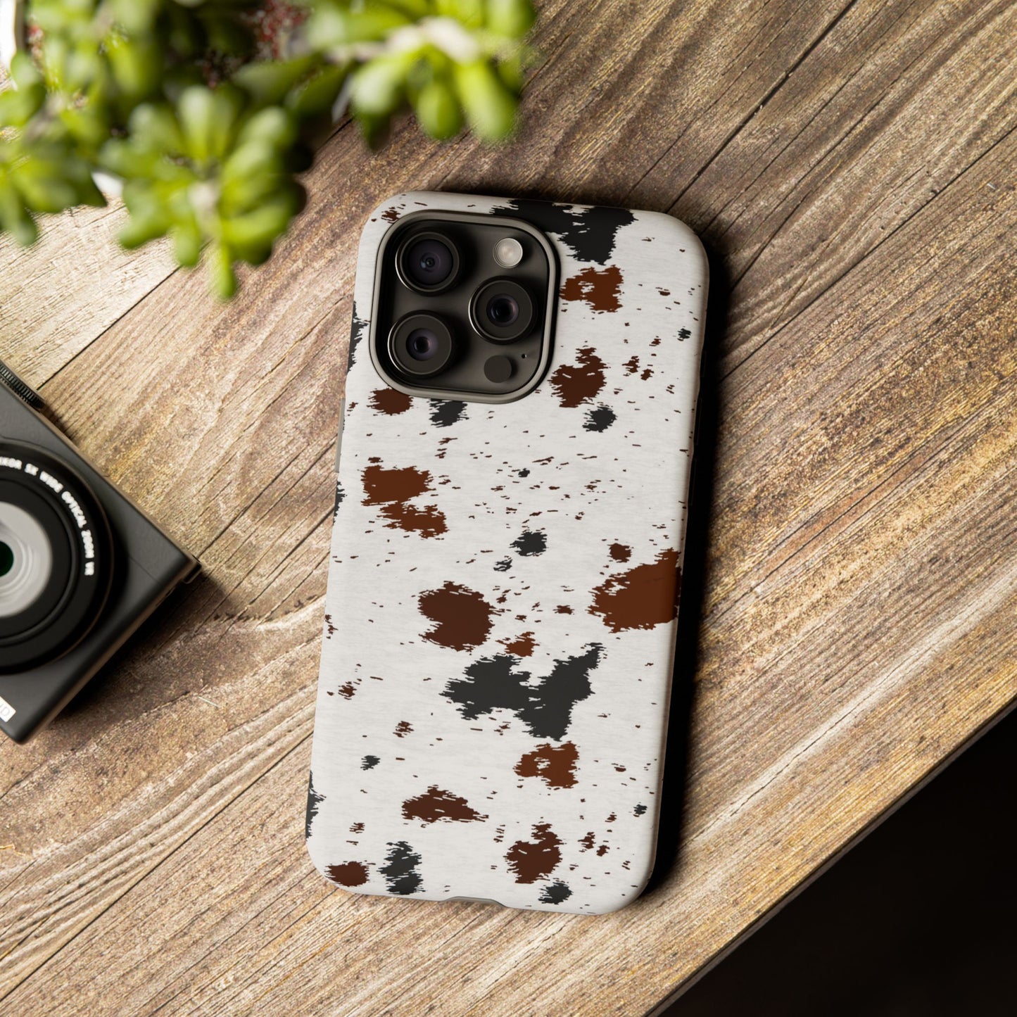 iPHONE Cow Print Tough Phone Case l GIFT FOR HIM AND HER