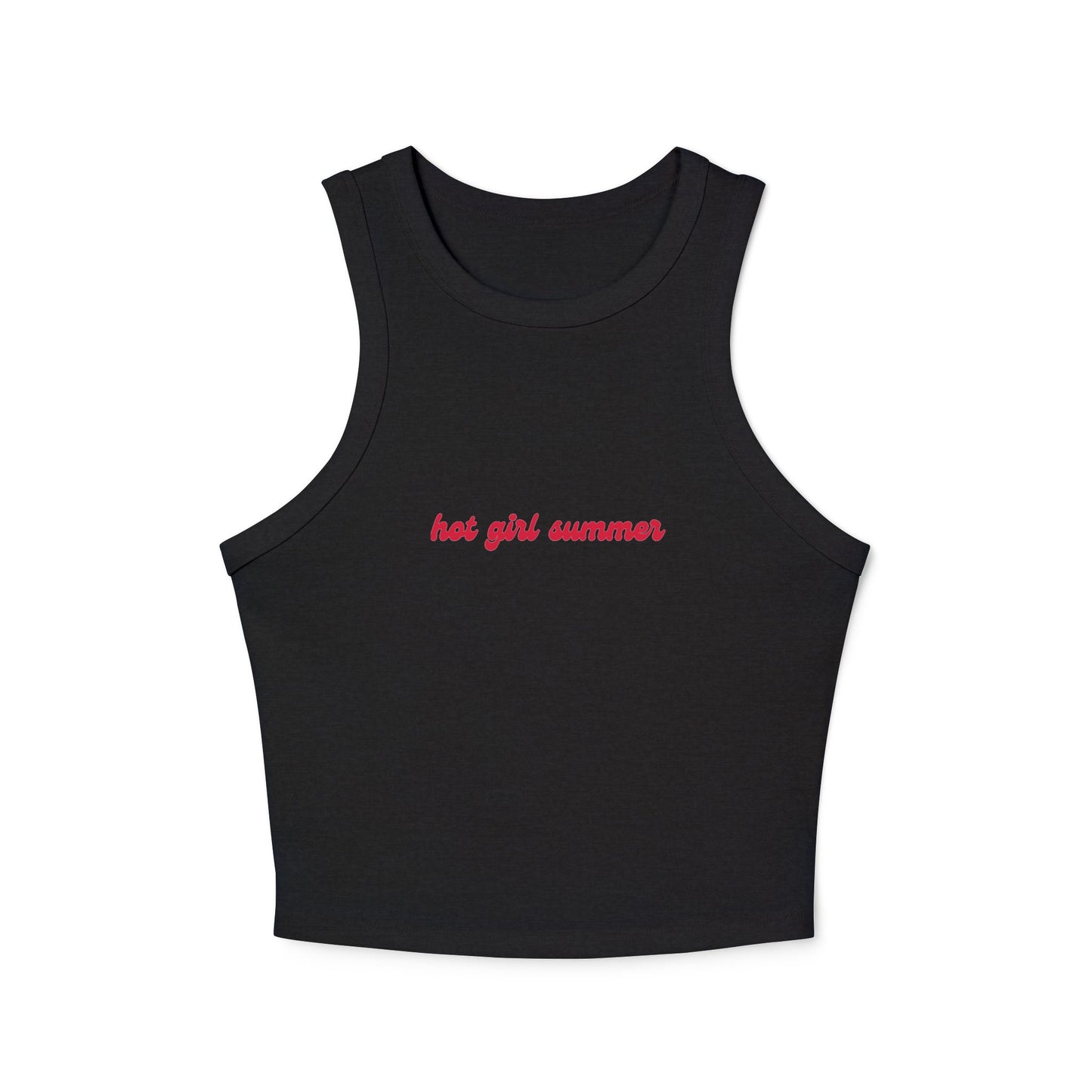 "Hot Girl Summer" Micro Rib Racer Tank Top | Trendy Summer Apparel