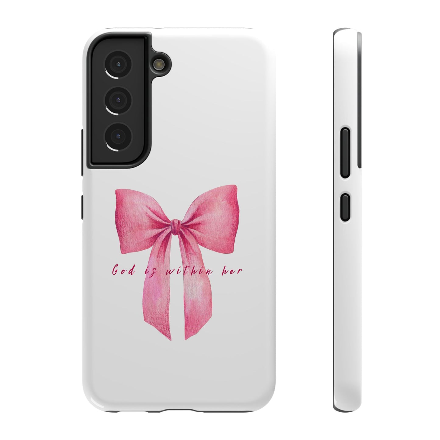 "God is Within Her" Inspirational Design - Impact-Resistant Phone Case