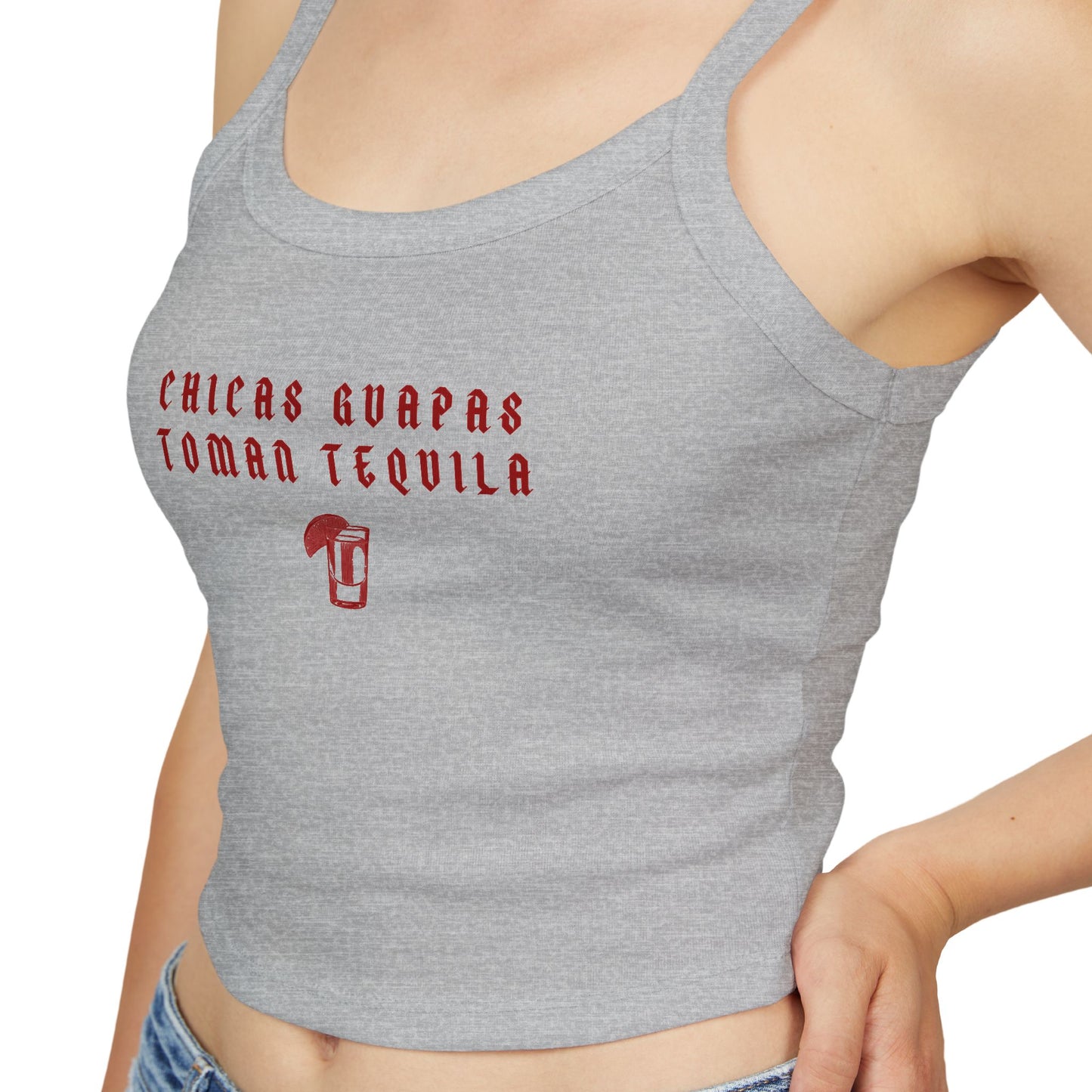 Chicas Guapas Toman Tequila Camiseta de Tirantes Finos para Mujer - Prenda de Verano de Moda
