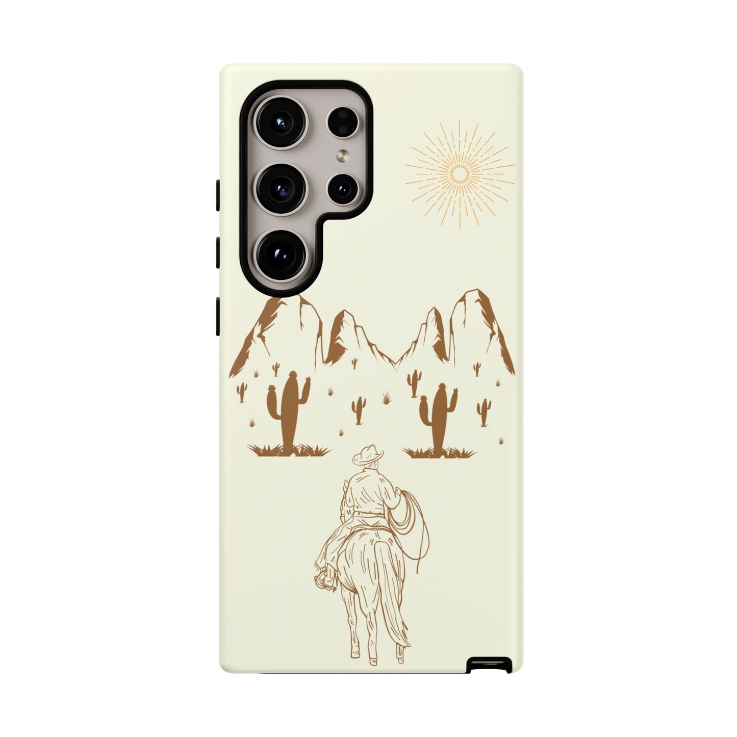 SAMSUNG Cowboy Riding into the Sunset Tough Phone Case