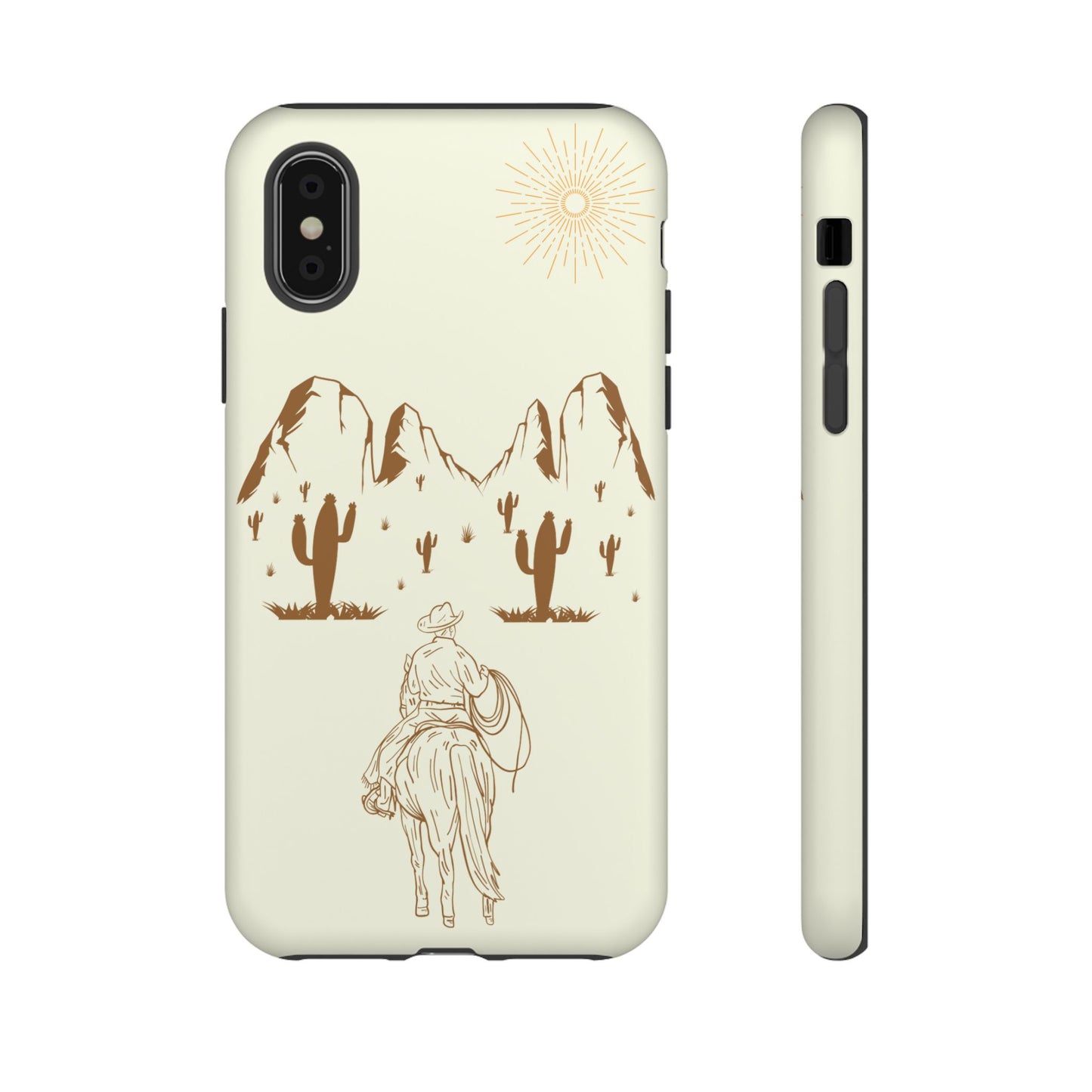 iPHONE Cowboy Riding into the Sunset Tough Phone Case