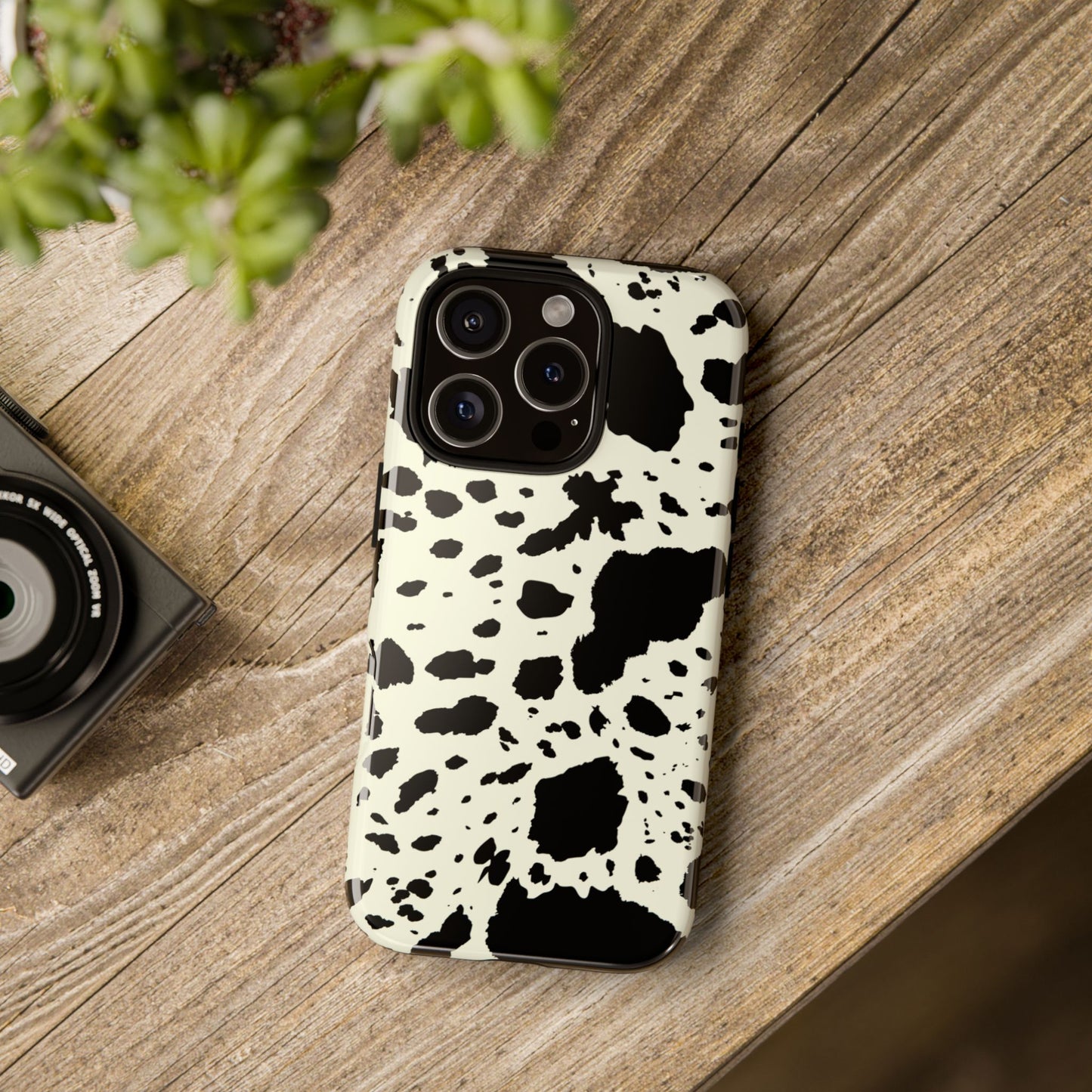 iPHONE Cow Print Tough Phone Cases l Durable Protection