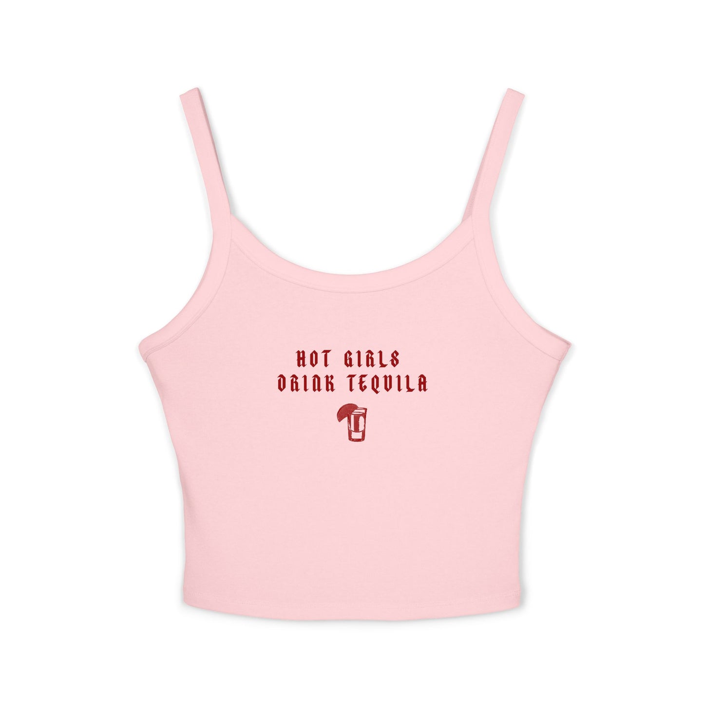 Hot Girls Drink Tequila Tank Top for Women - Trendy Spaghetti Strap Summer Wear