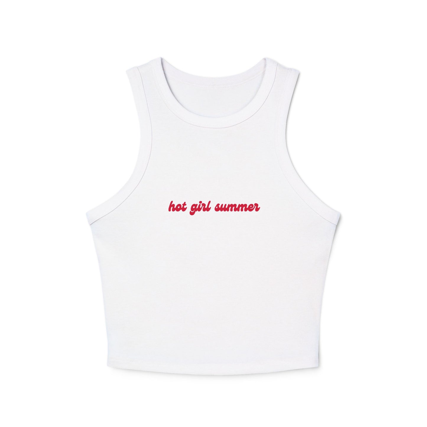 "Hot Girl Summer" Micro Rib Racer Tank Top | Trendy Summer Apparel