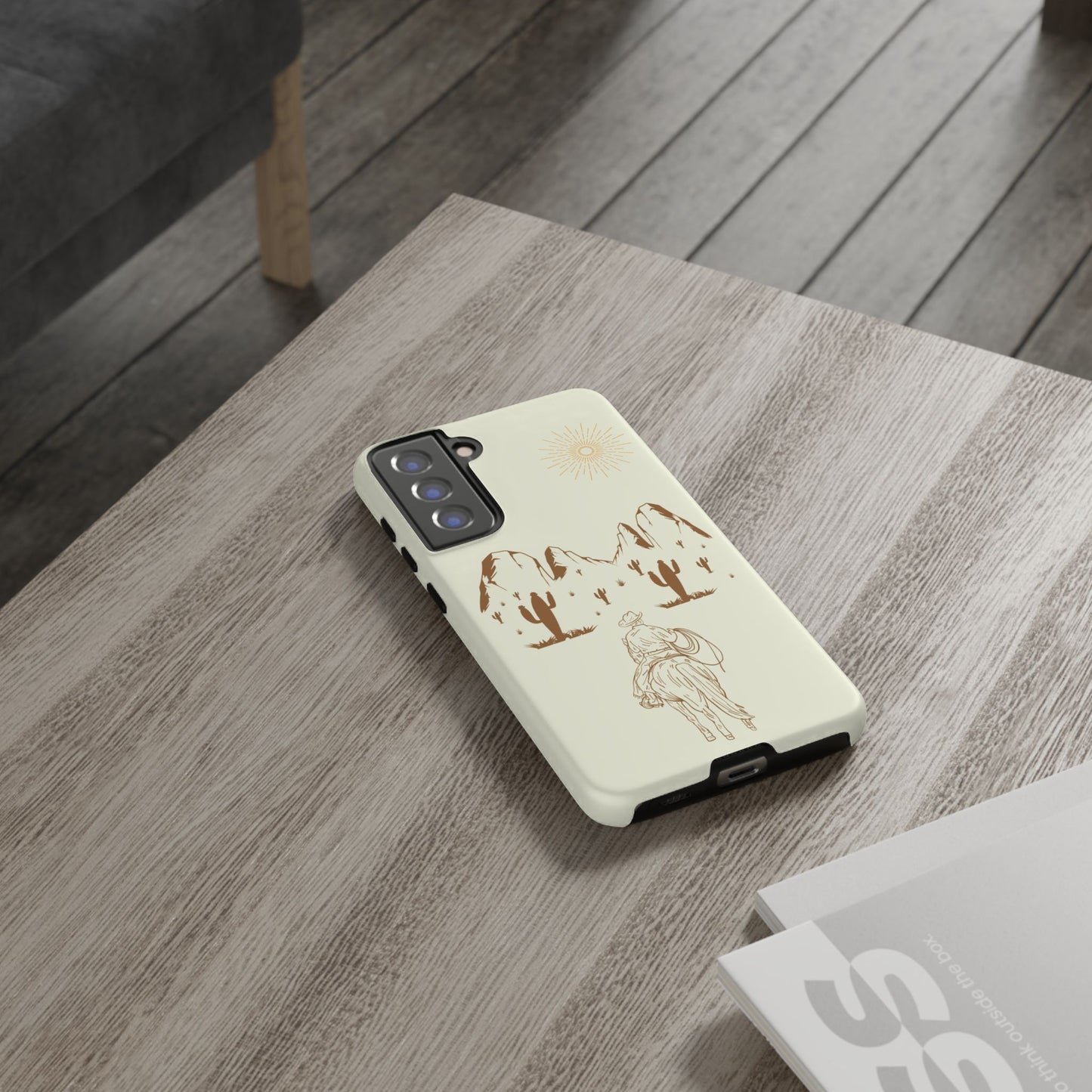 SAMSUNG Cowboy Riding into the Sunset Tough Phone Case