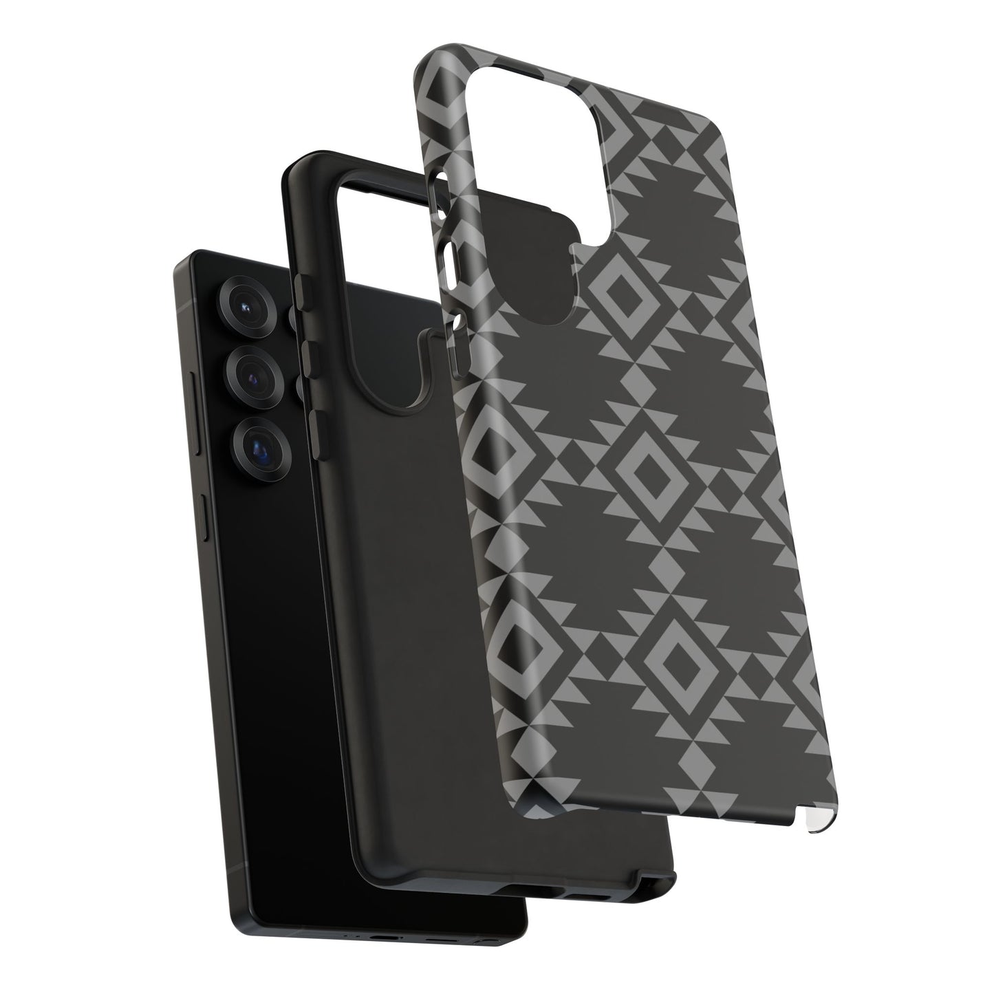 SAMSUNG Tribal Pattern Black and Grey Tough Phone Case | MADE FOR HIM AND HER