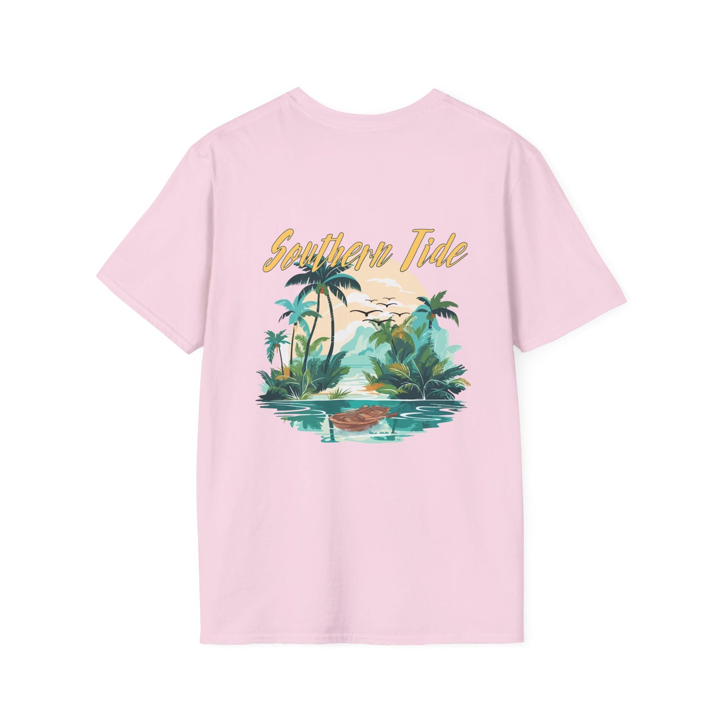 "Southern Tide" Tropical T-Shirt l Unisex Softstyle Tee, Summer Apparel