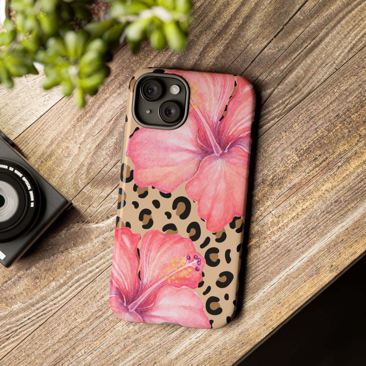 Leopard and Hibiscus iPHONE Tough Cases l Perfect for the Summer