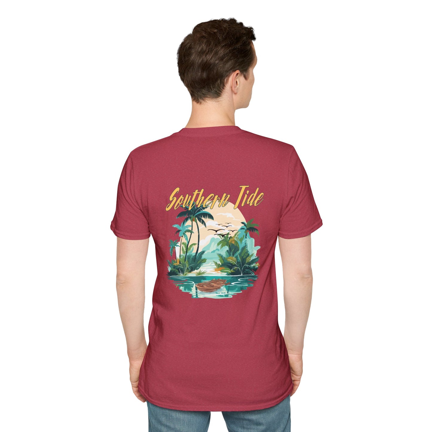 "Southern Tide" Tropical T-Shirt l Unisex Softstyle Tee, Summer Apparel