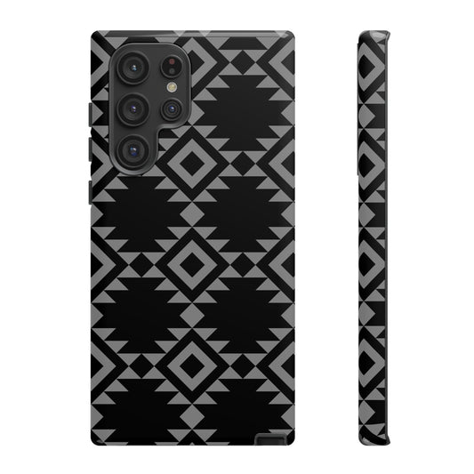 SAMSUNG Tribal Pattern Black and Grey Tough Phone Case | MADE FOR HIM AND HER