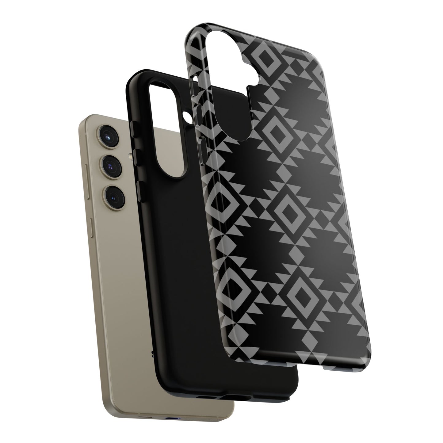 SAMSUNG Tribal Pattern Black and Grey Tough Phone Case | MADE FOR HIM AND HER