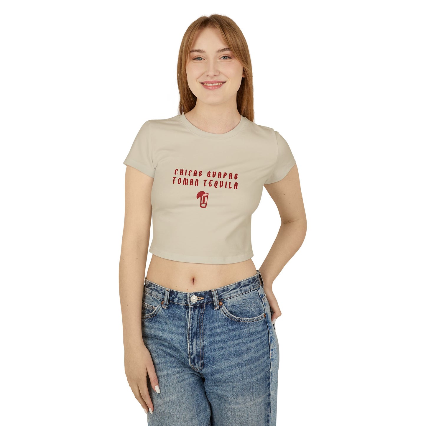 Camiseta de bebé "Chicas Guapas Tomate Tequila" - Top Corto Moderno para Salidas Nocturnas Divertidas