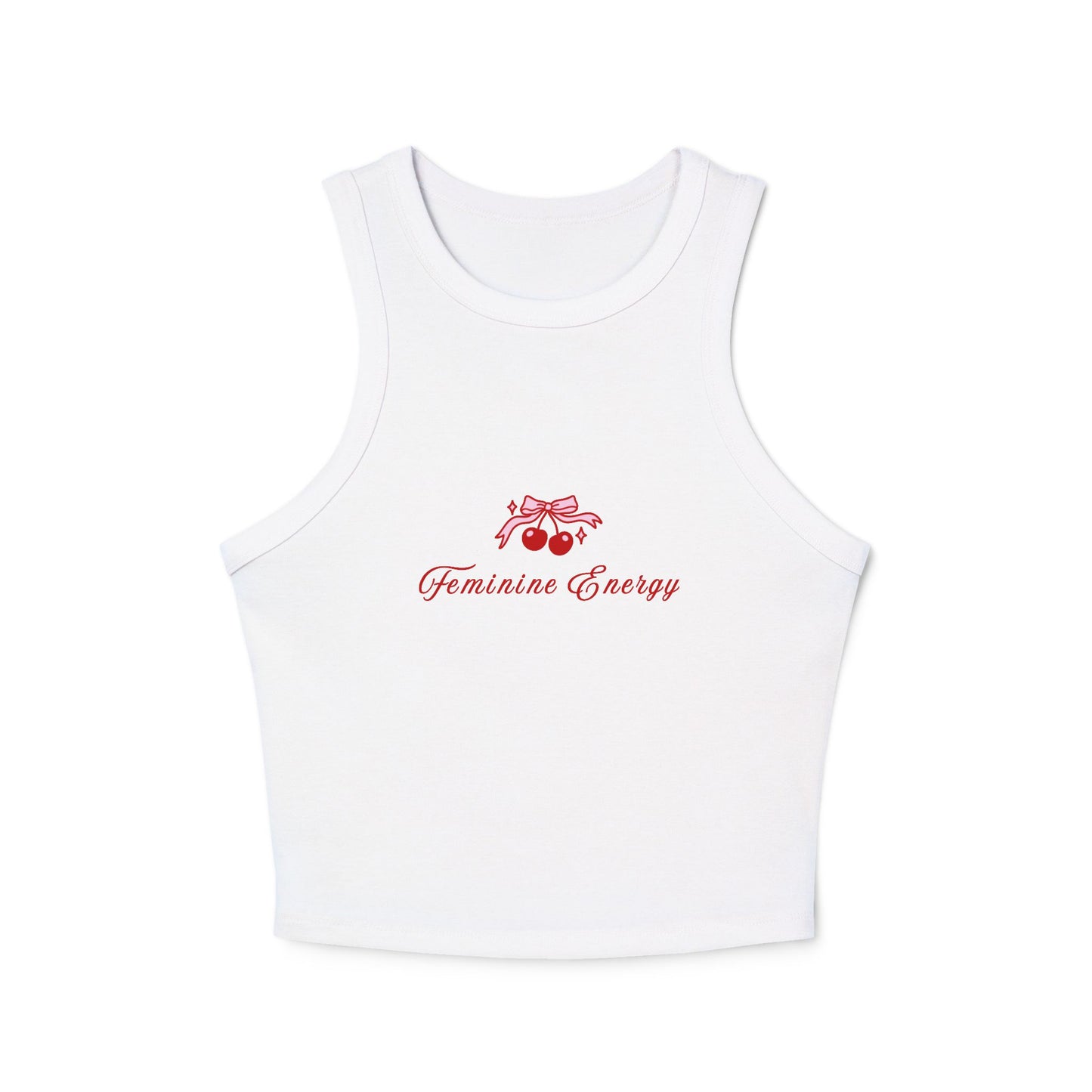 Feminine Energy Micro Rib Racer Tank Top - Women's Casual Apparel