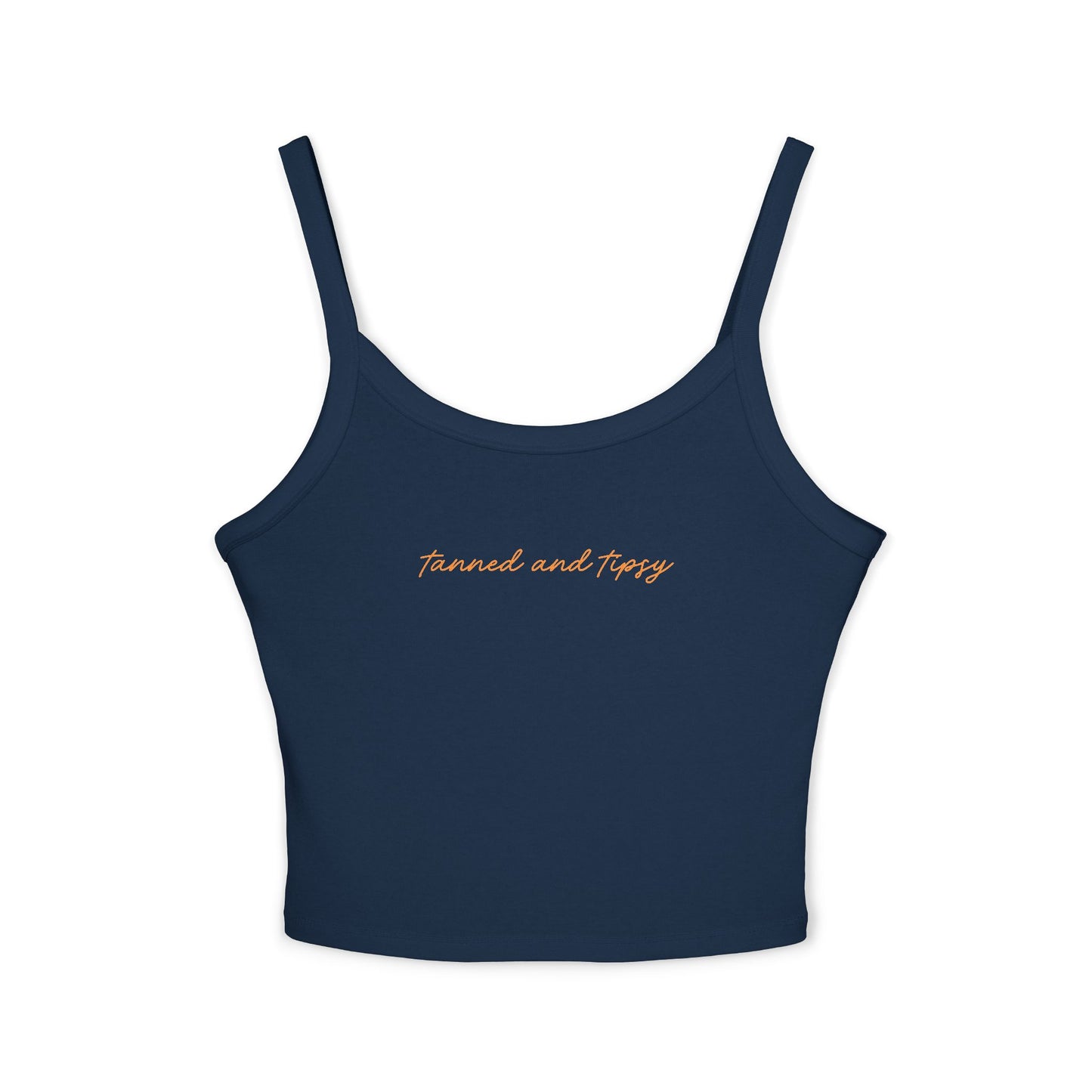 "Tanned and Tipsy" Trendy Women's Spaghetti Strap Tank Top - Summer Essential