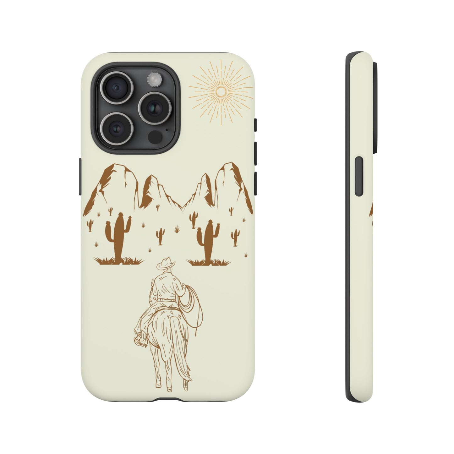 iPHONE Cowboy Riding into the Sunset Tough Phone Case