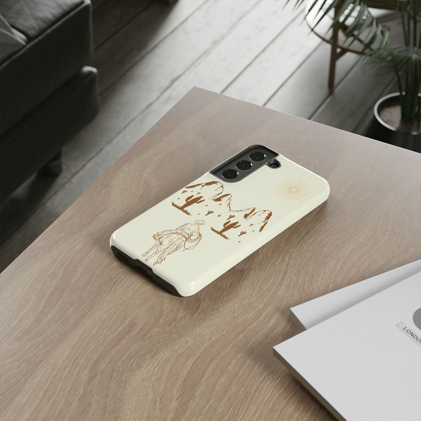 SAMSUNG Cowboy Riding into the Sunset Tough Phone Case