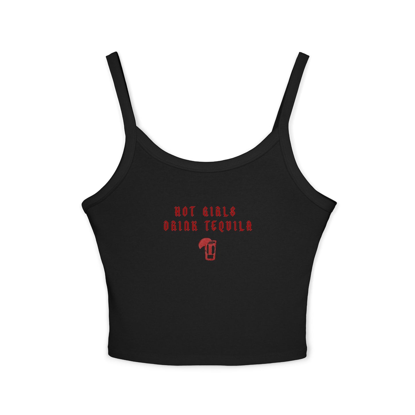 Hot Girls Drink Tequila Tank Top for Women - Trendy Spaghetti Strap Summer Wear