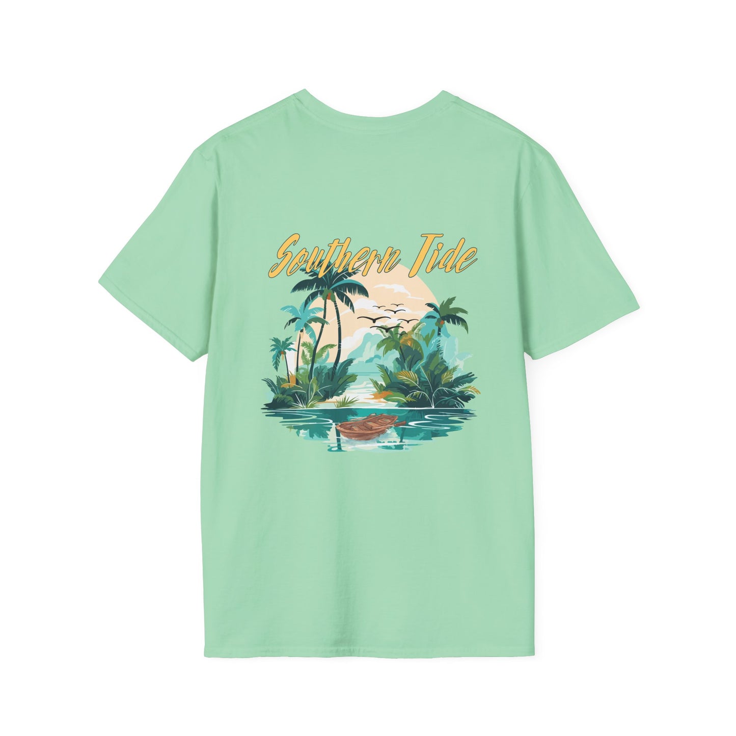 "Southern Tide" Tropical T-Shirt l Unisex Softstyle Tee, Summer Apparel