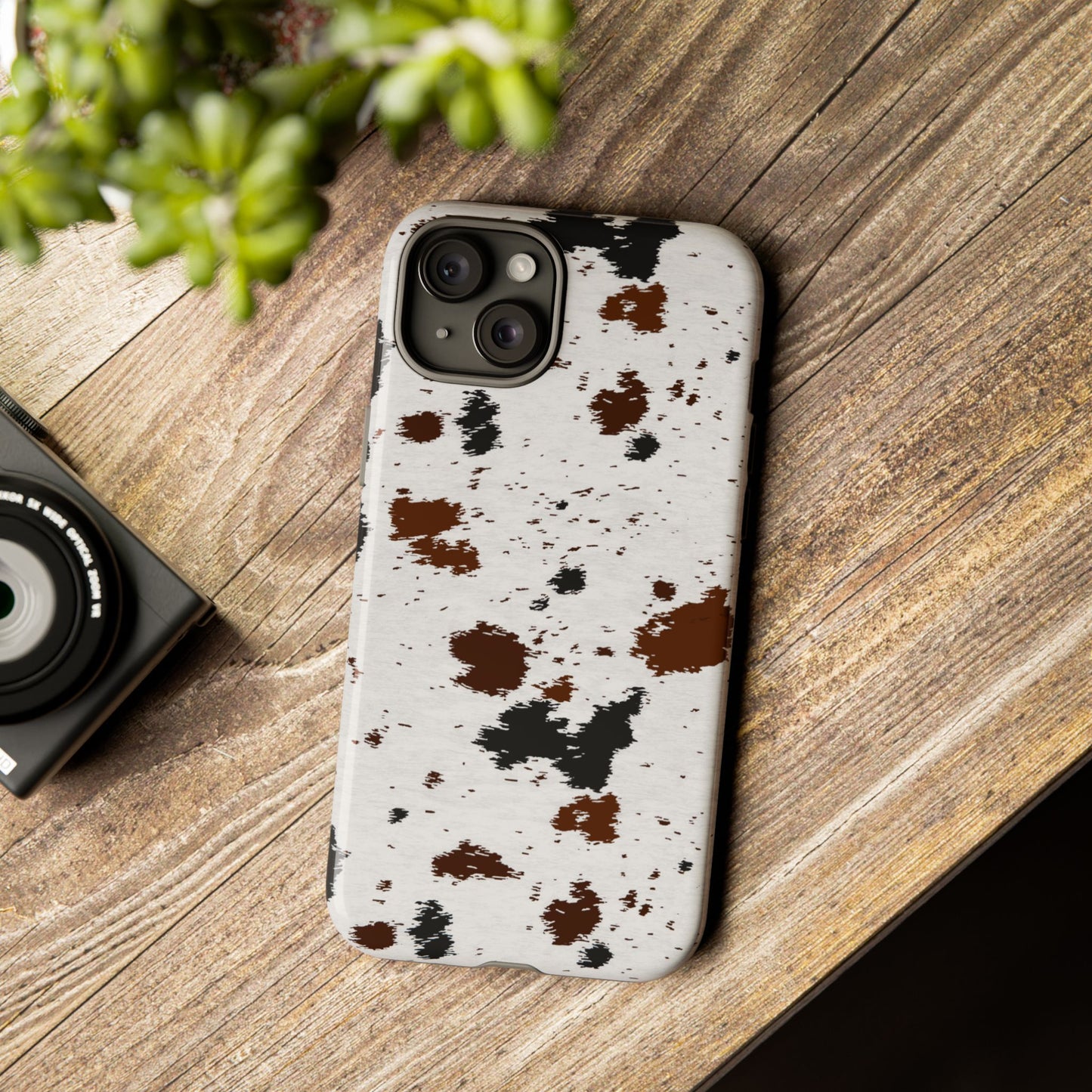 iPHONE Cow Print Tough Phone Case l GIFT FOR HIM AND HER