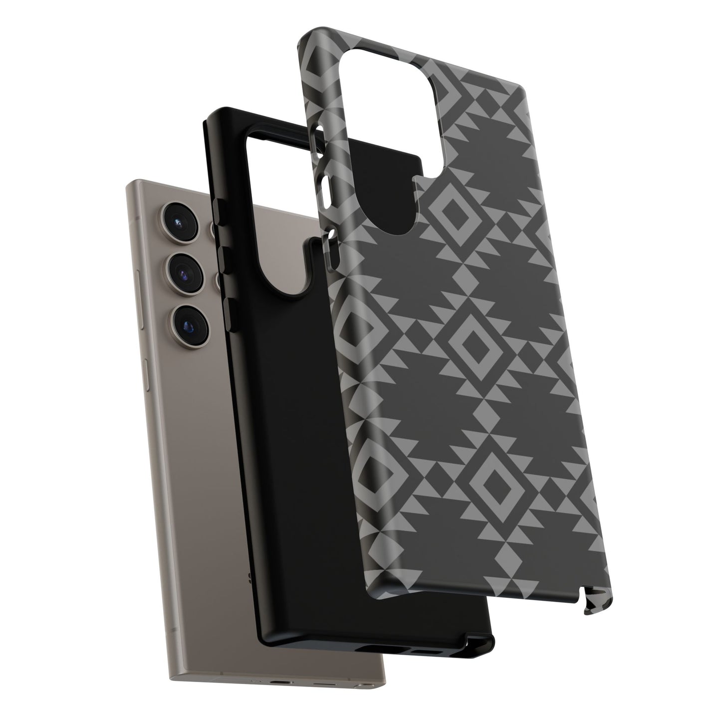 SAMSUNG Tribal Pattern Black and Grey Tough Phone Case | MADE FOR HIM AND HER