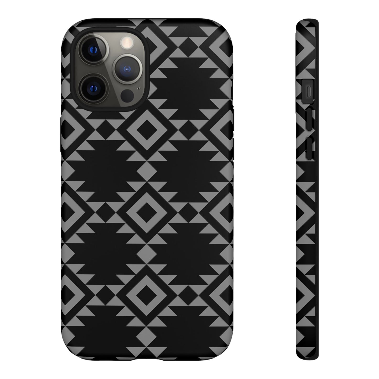 iPHONE Tribal Pattern Black and Grey Tough Phone Case | MADE FOR HIM AND HER