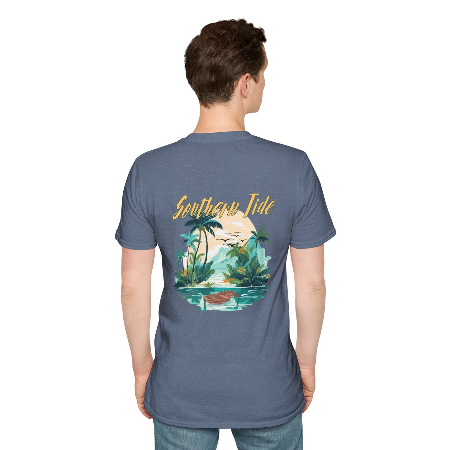 "Southern Tide" Tropical T-Shirt l Unisex Softstyle Tee, Summer Apparel