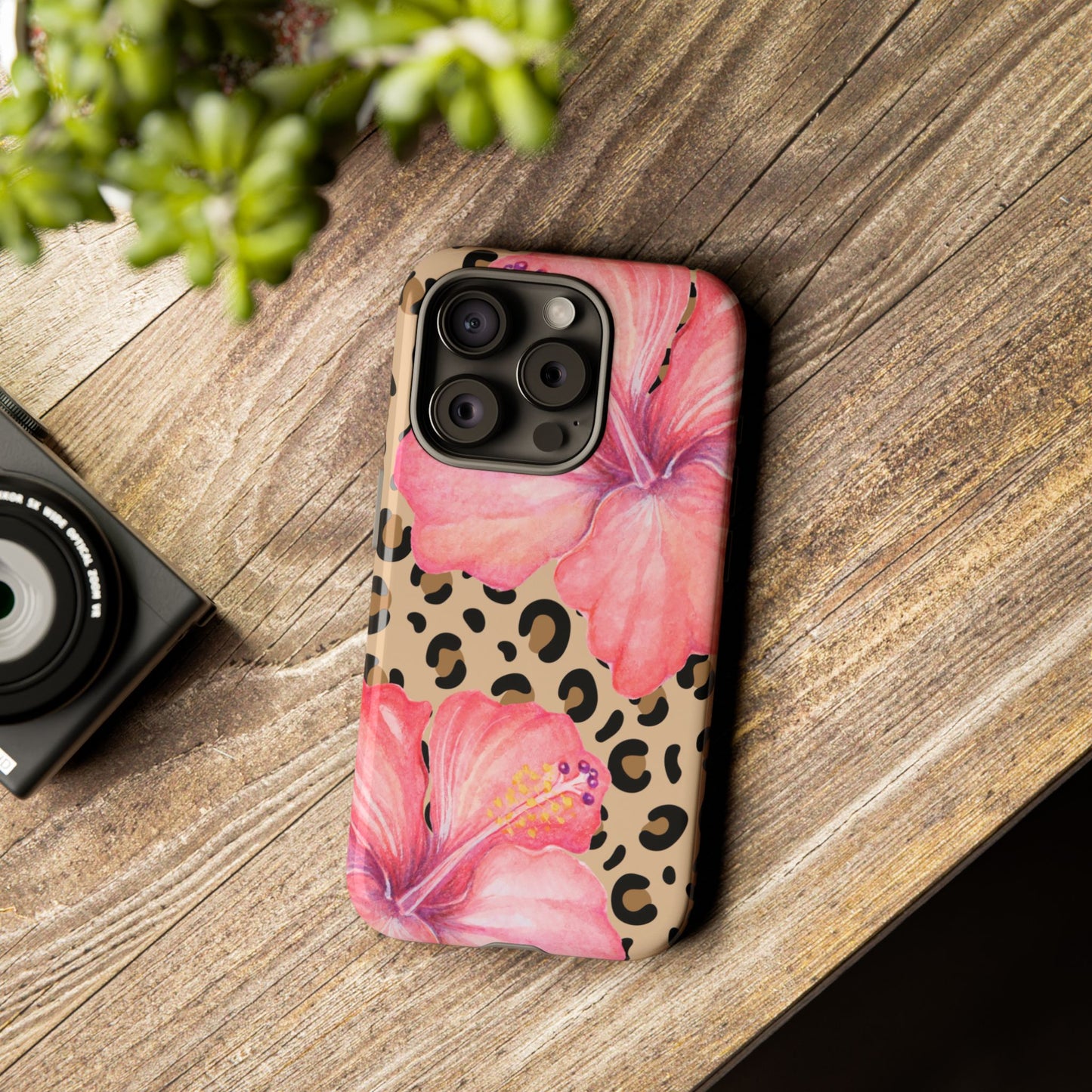 Leopard and Hibiscus iPHONE Tough Cases l Perfect for the Summer