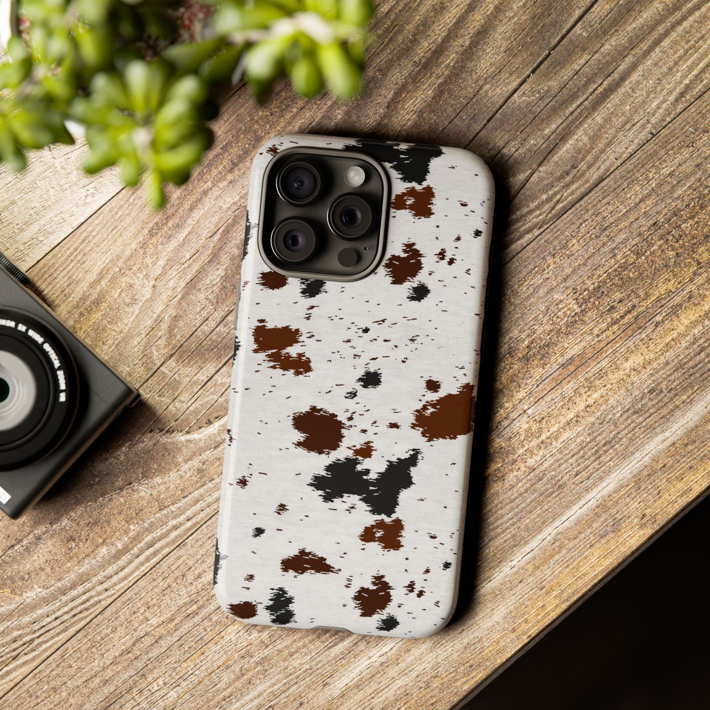 iPHONE Cow Print Tough Phone Case l GIFT FOR HIM AND HER