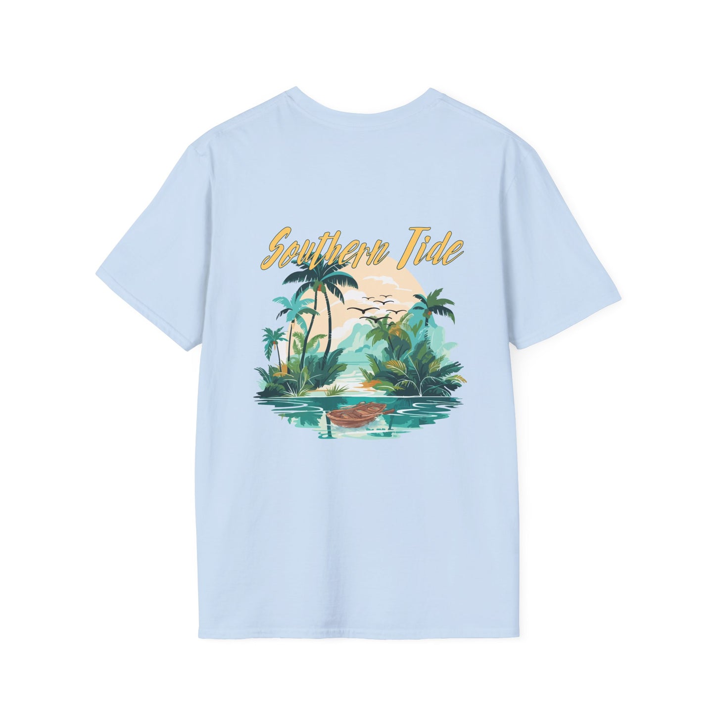 "Southern Tide" Tropical T-Shirt l Unisex Softstyle Tee, Summer Apparel