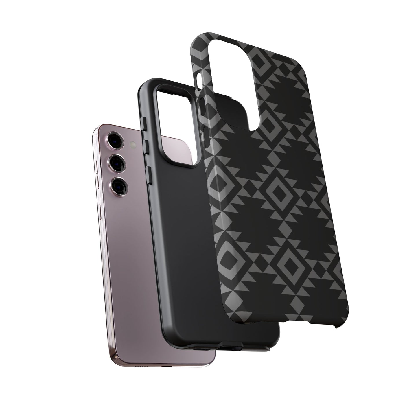 SAMSUNG Tribal Pattern Black and Grey Tough Phone Case | MADE FOR HIM AND HER