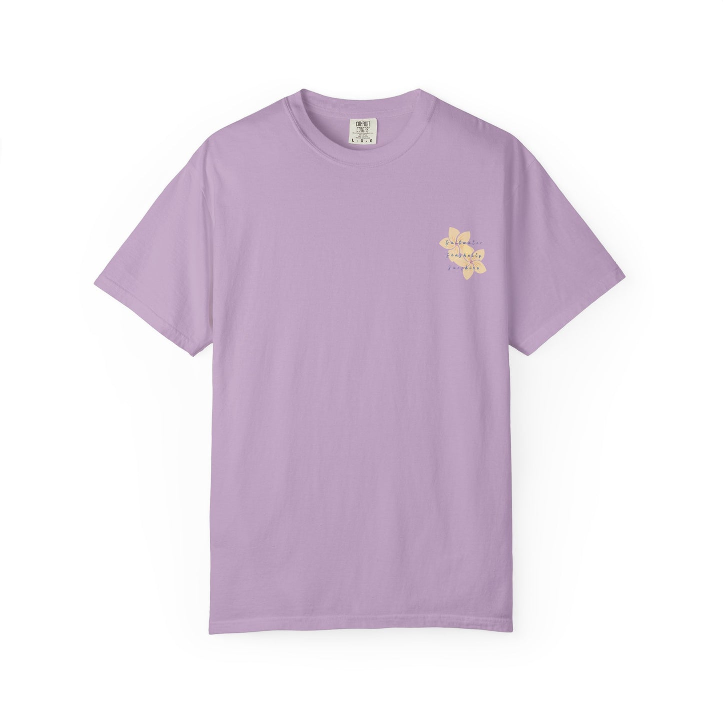 "Saltwater, Seashells, Sunshine" Garment-Dyed T-Shirt l Coastal Vibes, Relaxed Fit, Beachwear