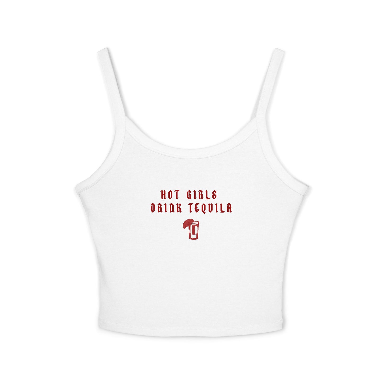 Hot Girls Drink Tequila Tank Top for Women - Trendy Spaghetti Strap Summer Wear
