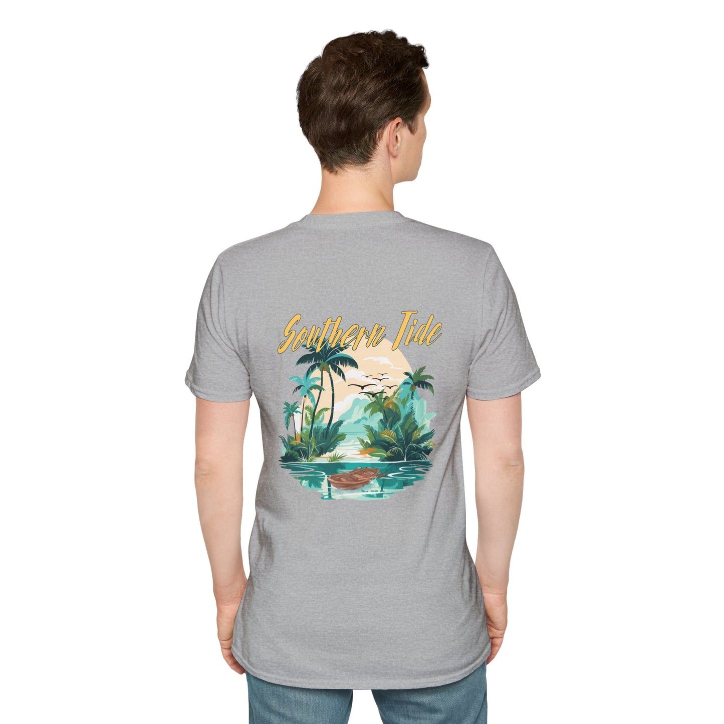 "Southern Tide" Tropical T-Shirt l Unisex Softstyle Tee, Summer Apparel