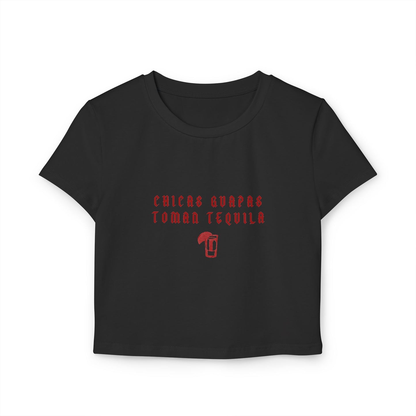 Camiseta de bebé "Chicas Guapas Tomate Tequila" - Top Corto Moderno para Salidas Nocturnas Divertidas