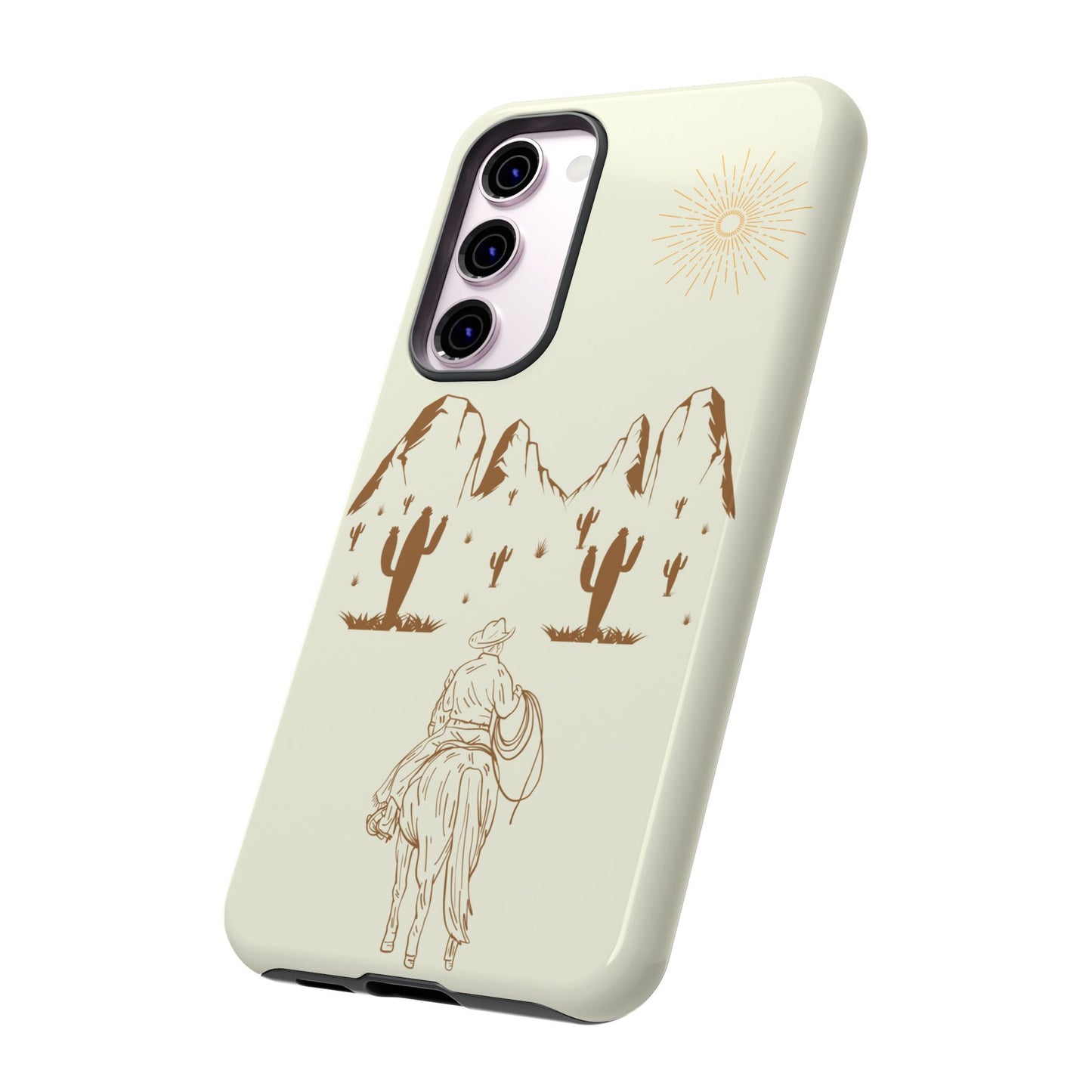 SAMSUNG Cowboy Riding into the Sunset Tough Phone Case