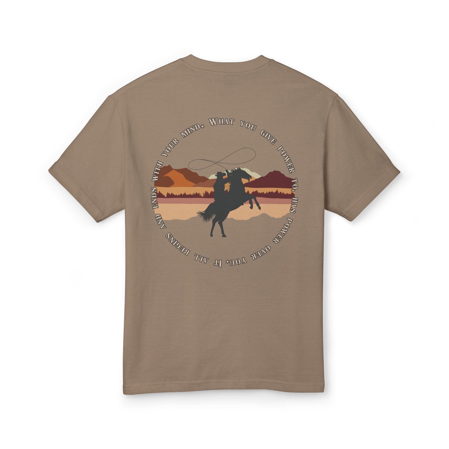 Bohemian Cowboy Graphic Tee - Unisex Heavyweight Cotton T-Shirt