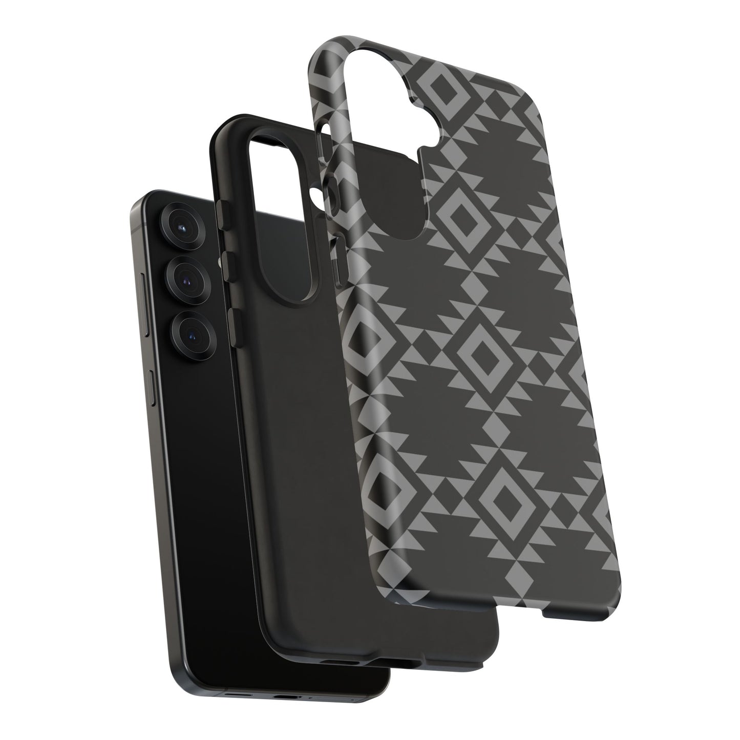SAMSUNG Tribal Pattern Black and Grey Tough Phone Case | MADE FOR HIM AND HER