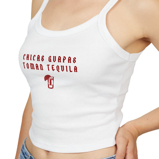 Chicas Guapas Toman Tequila Camiseta de Tirantes Finos para Mujer - Prenda de Verano de Moda