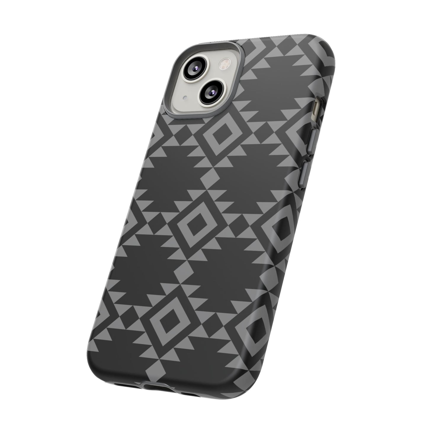 iPHONE Tribal Pattern Black and Grey Tough Phone Case | MADE FOR HIM AND HER