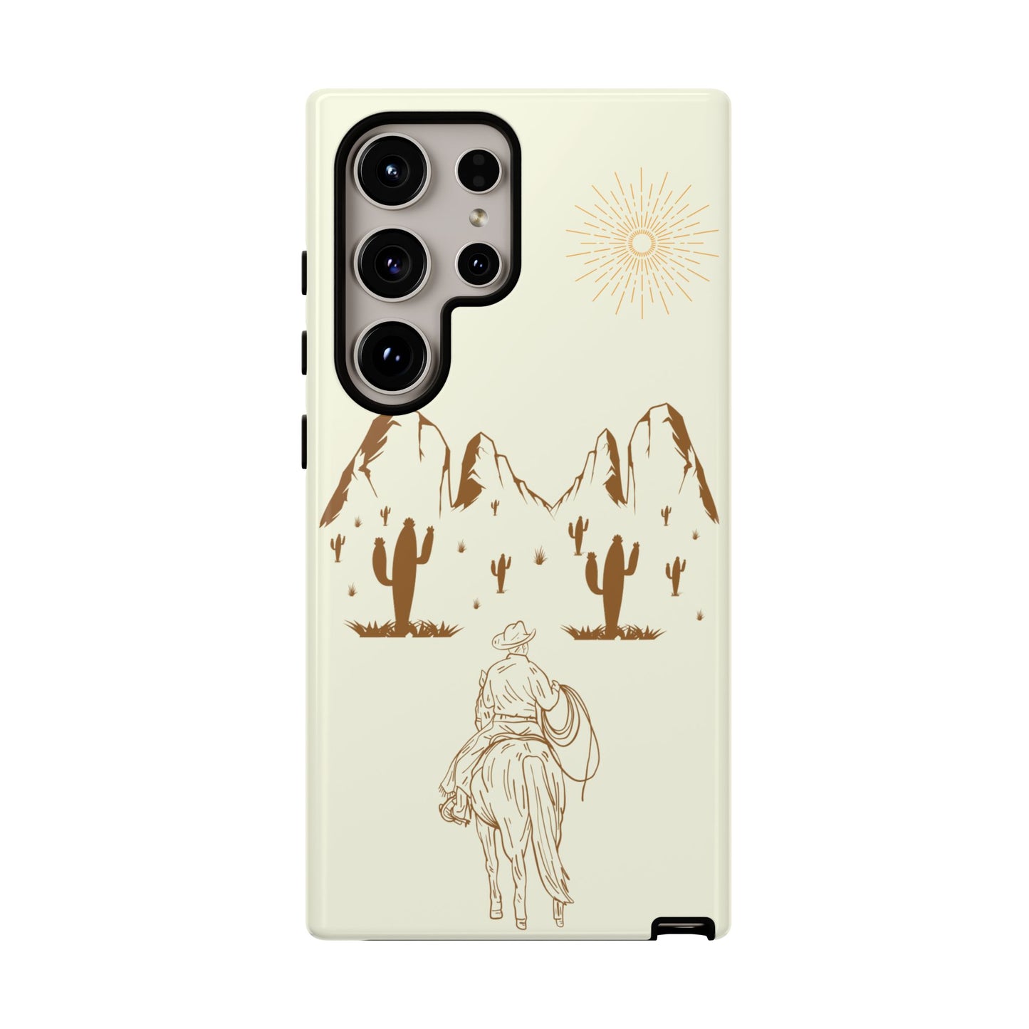 SAMSUNG Cowboy Riding into the Sunset Tough Phone Case