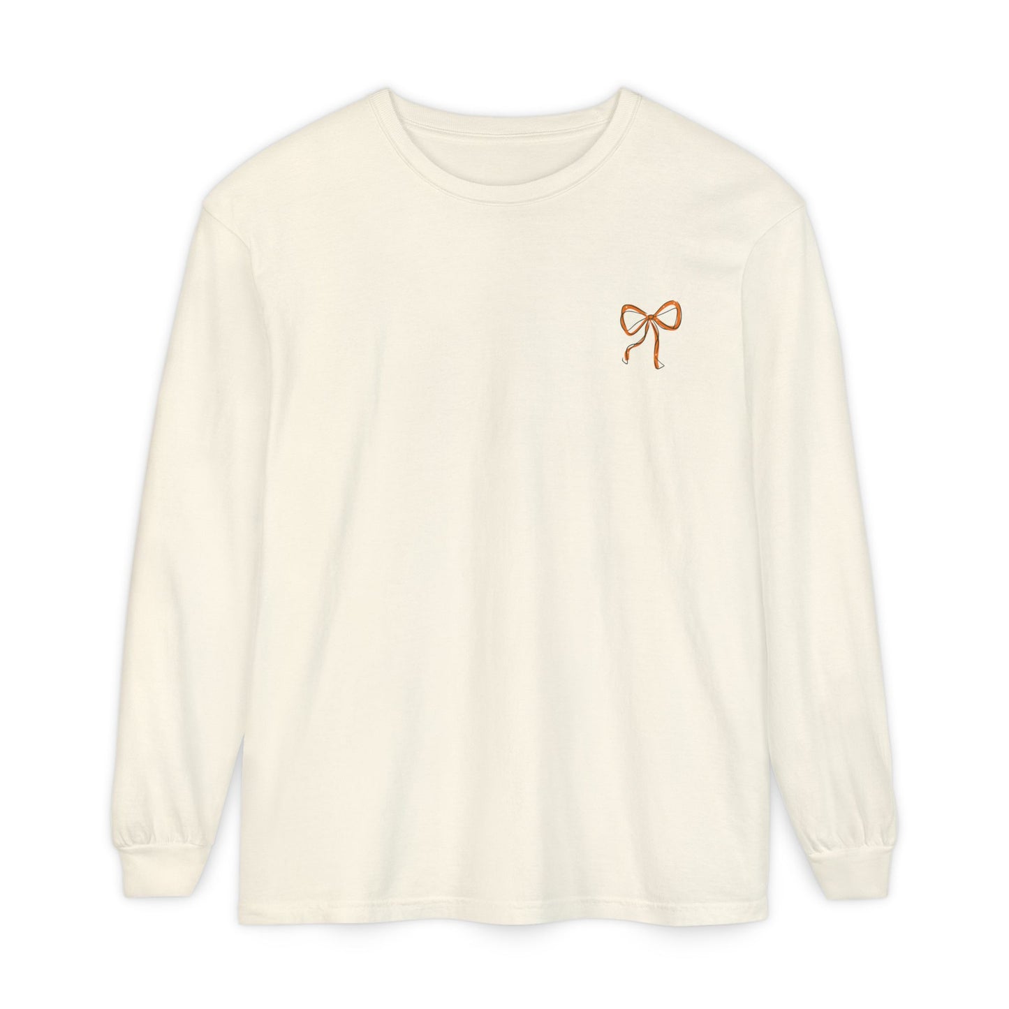 Fall Pumpkin Season Long Sleeve Tee - Unisex Garment-Dyed T-Shirt, Autumn Outfit, Harvest Celebration