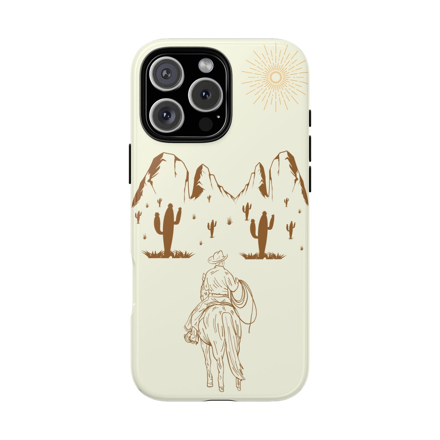 iPHONE Cowboy Riding into the Sunset Tough Phone Case