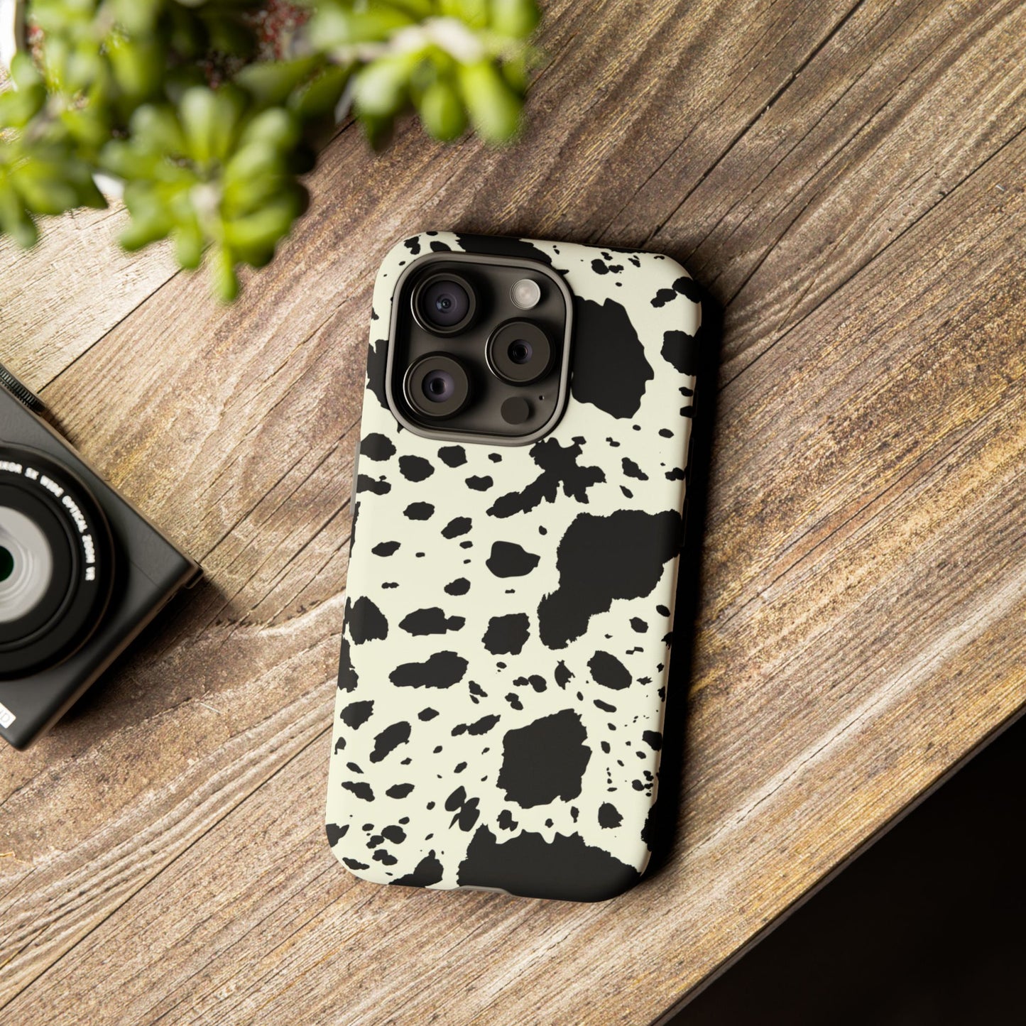 iPHONE Cow Print Tough Phone Cases l Durable Protection