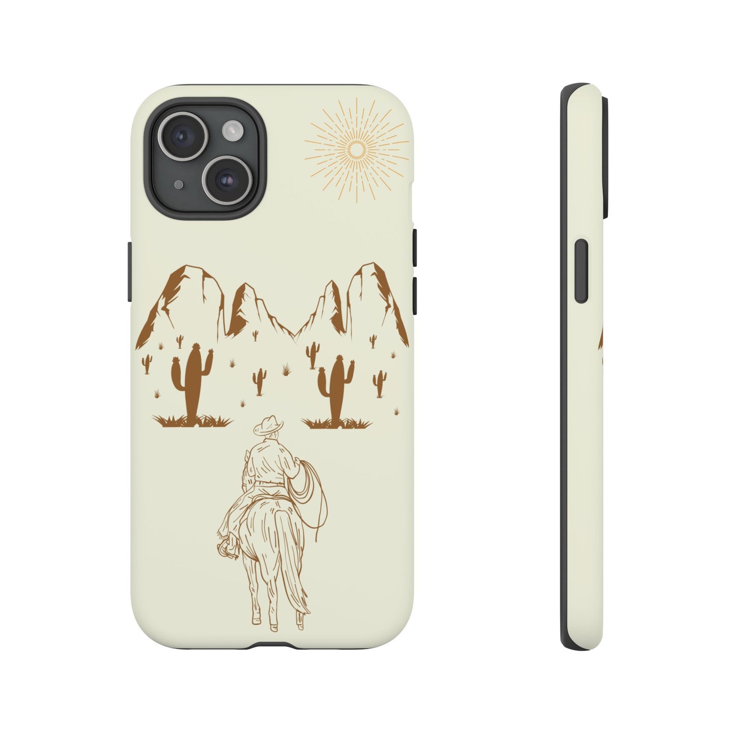 iPHONE Cowboy Riding into the Sunset Tough Phone Case