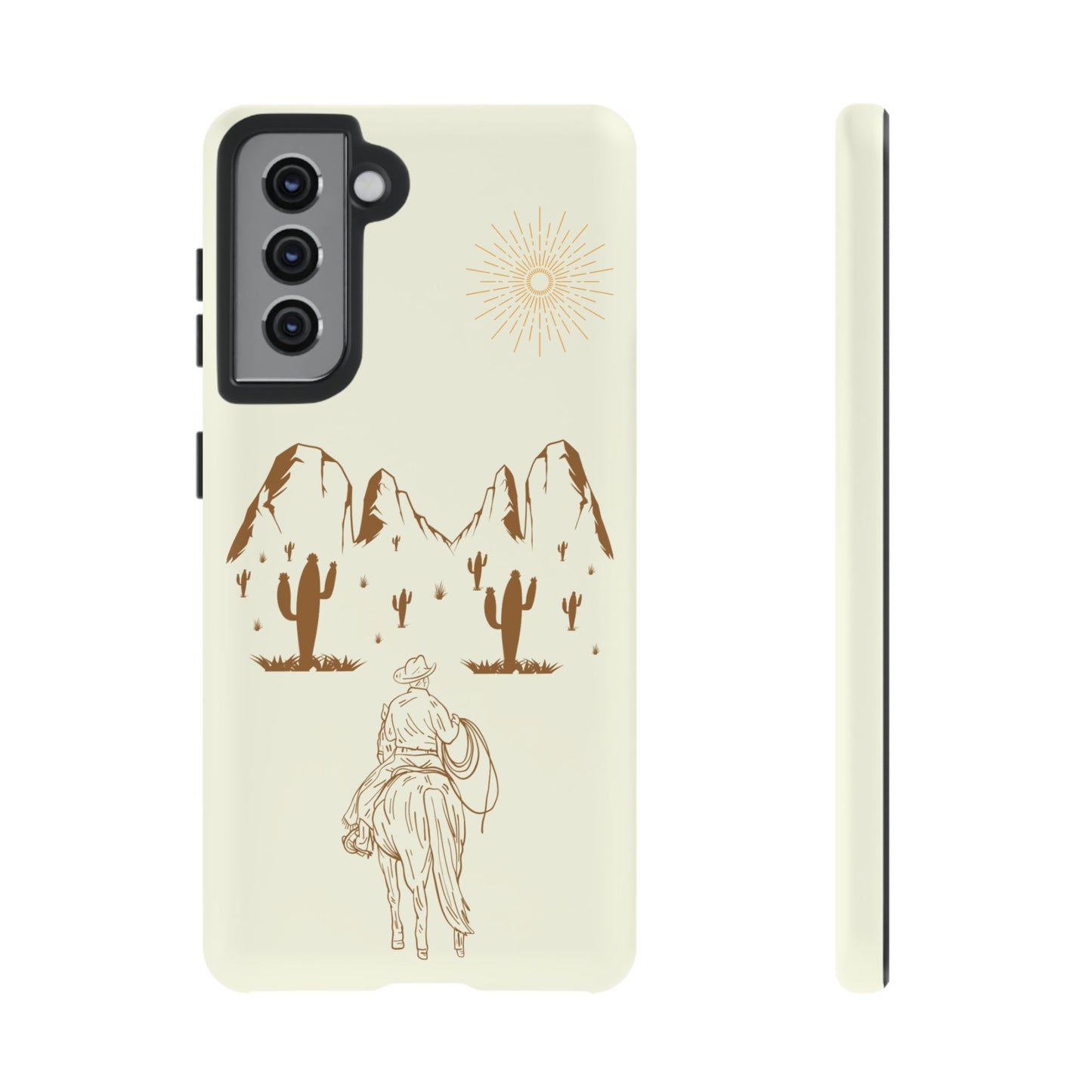 SAMSUNG Cowboy Riding into the Sunset Tough Phone Case