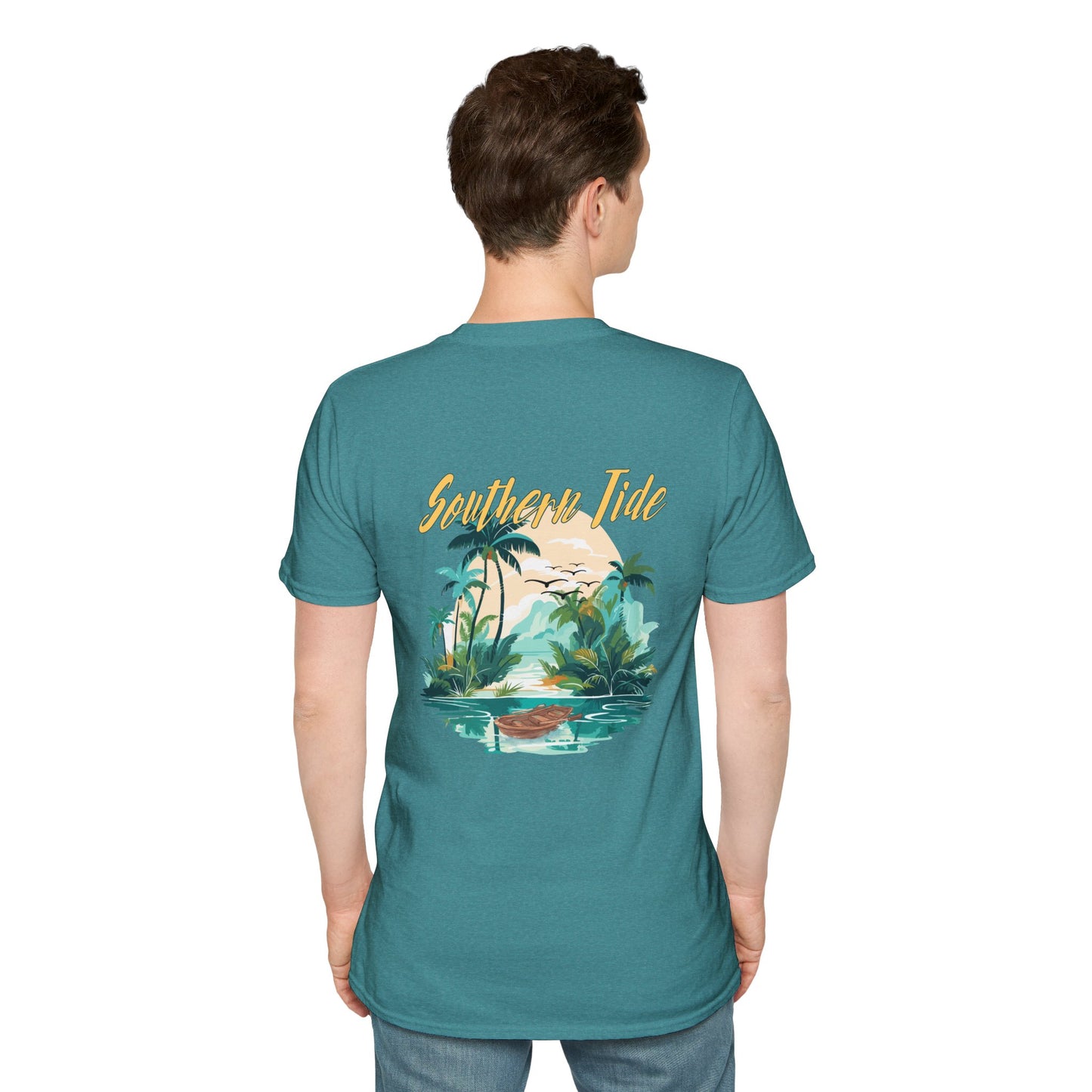"Southern Tide" Tropical T-Shirt l Unisex Softstyle Tee, Summer Apparel