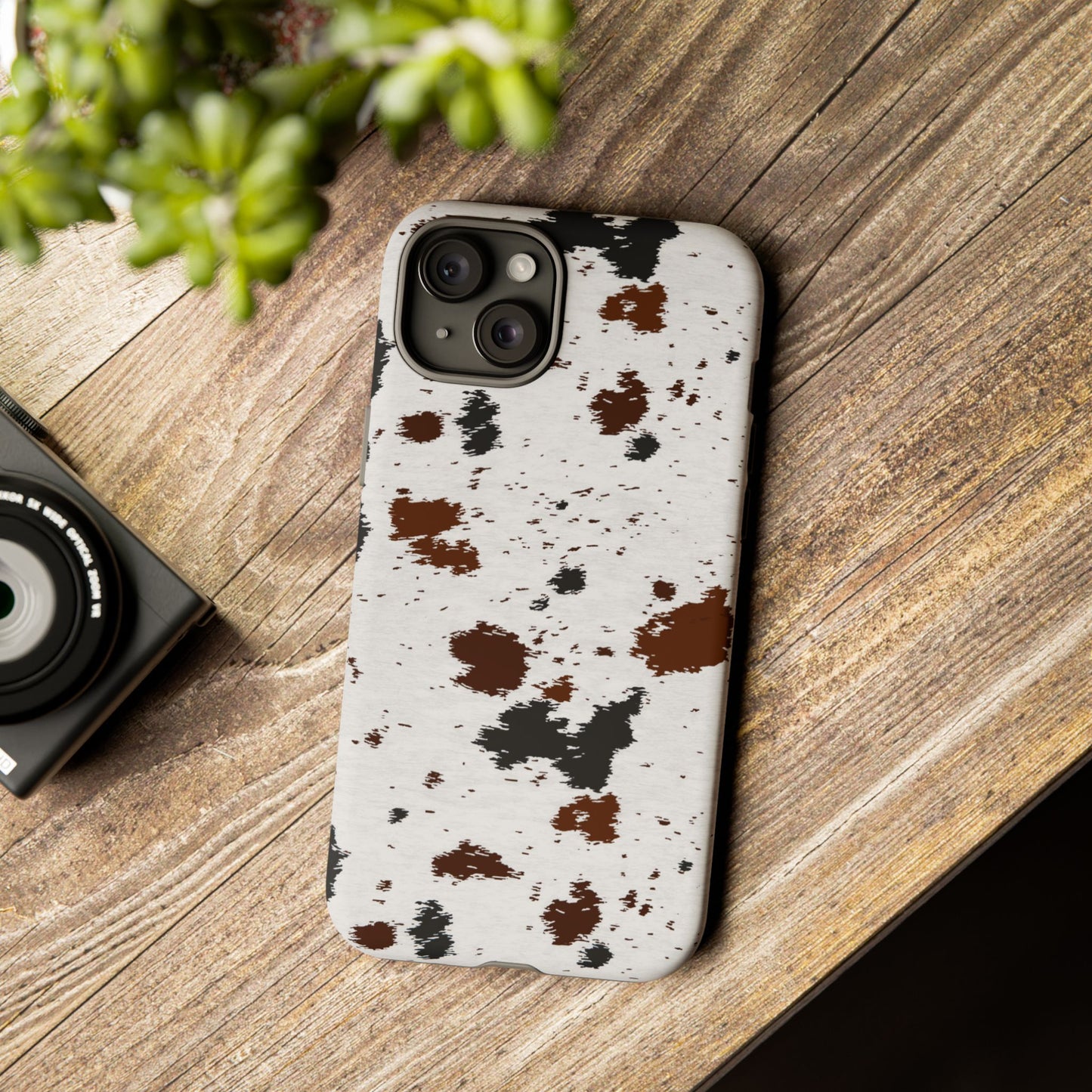 iPHONE Cow Print Tough Phone Case l GIFT FOR HIM AND HER